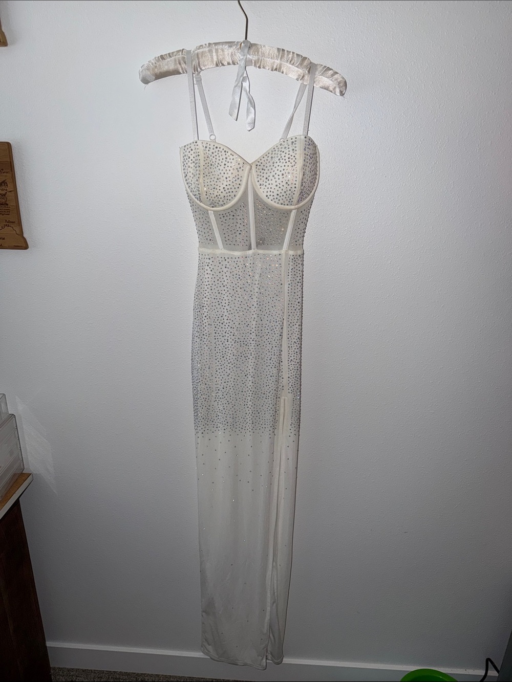 Windsor Ivory Sheer Embellished Maxi Dress with Bustier